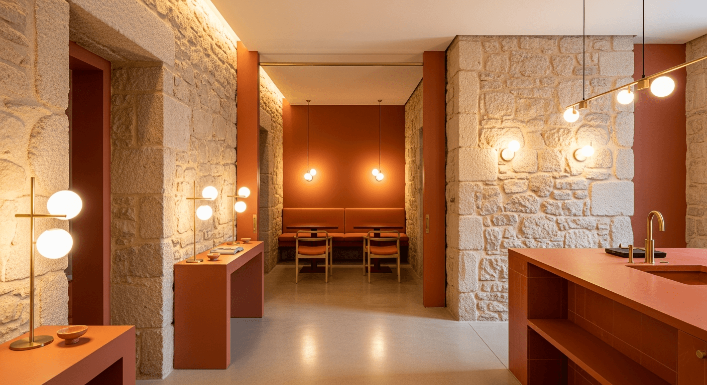 Hotel Palmela — boutique hotel construction by KILN in Palmela, Portugal